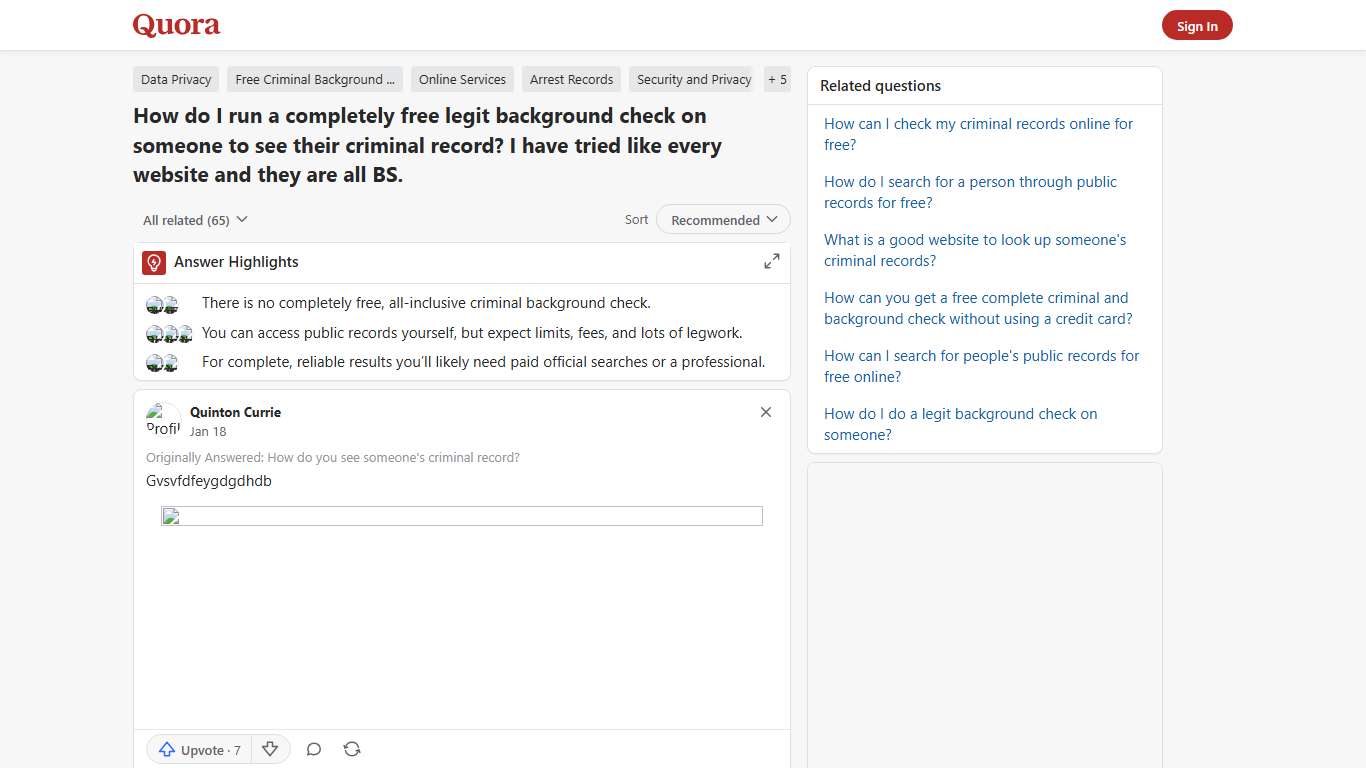 How to run a completely free legit background check on someone to see their criminal record - Quora